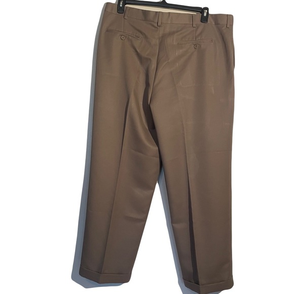 Perry Ellis Portfolio men’s tan dress pants with cuff size 40/30 - Picture 2 of 7